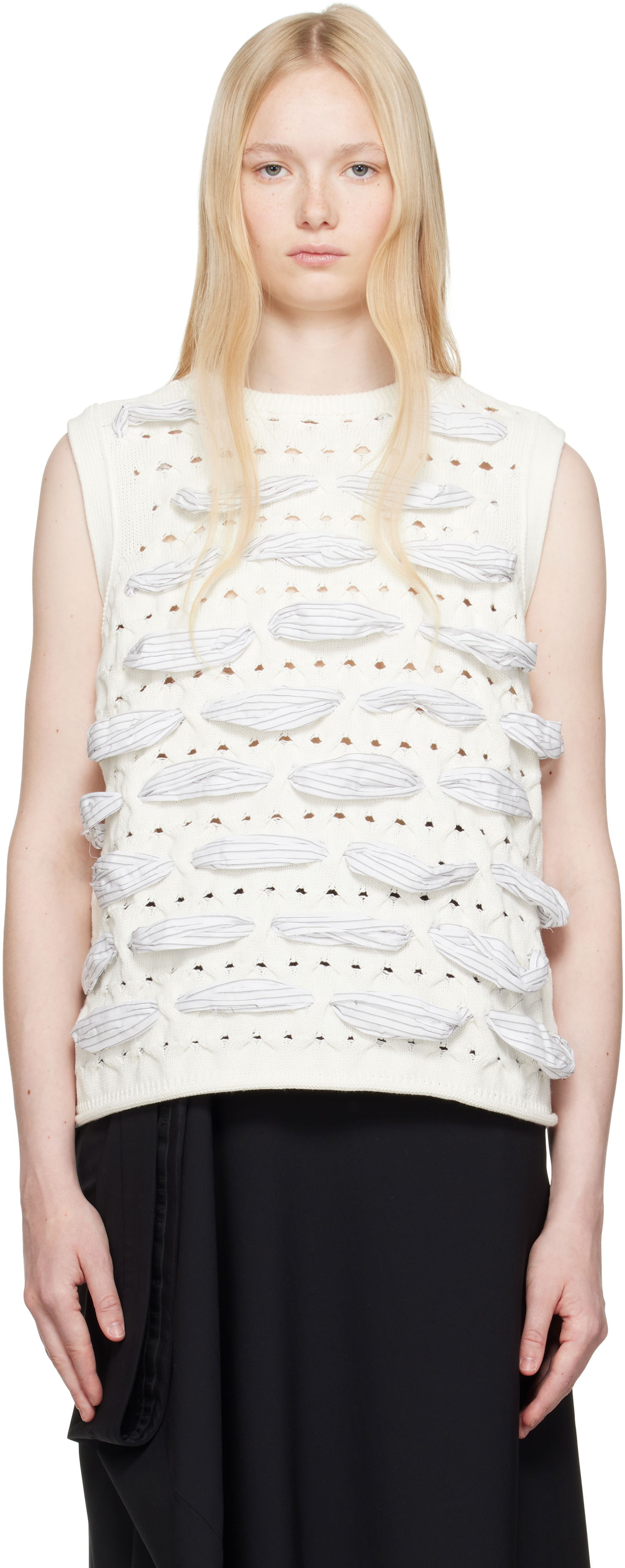 Villapaita ADER ERROR ADER error Knit Vest Valkoinen | BO01SSKT0202WH, 0
