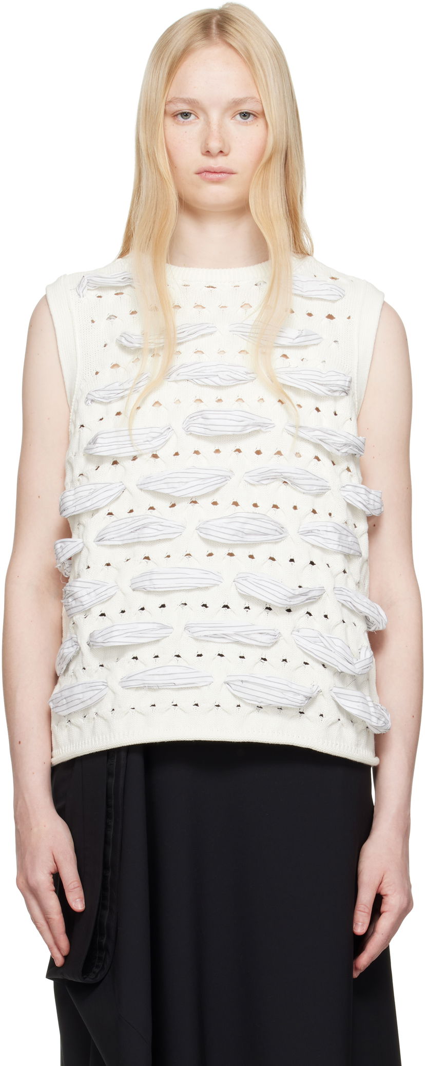 Villapaita ADER ERROR ADER error Knit Vest Valkoinen | BO01SSKT0202WH