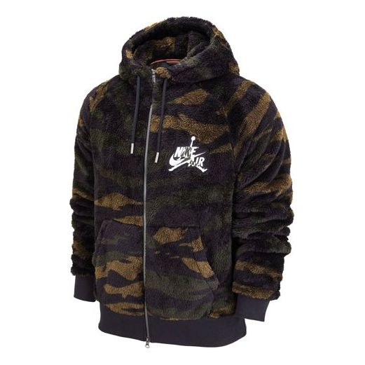 Huppari Jordan Jordan Wings Camo Full-Zip Hoodie Vihreä | DO6298-265