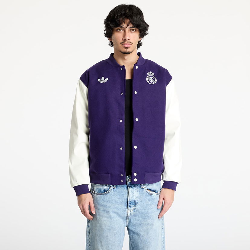 Bomber-takki adidas Performance Real Madrid Varsity Jacket Violetti | JF2587