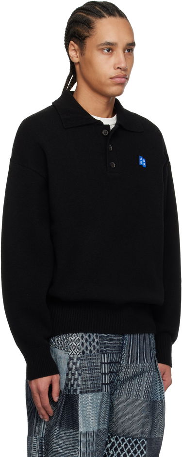 Villapaita ADER ERROR ADER error Significant TRS Tag Knit Polo Musta | BO42FYKT0102BK, 1