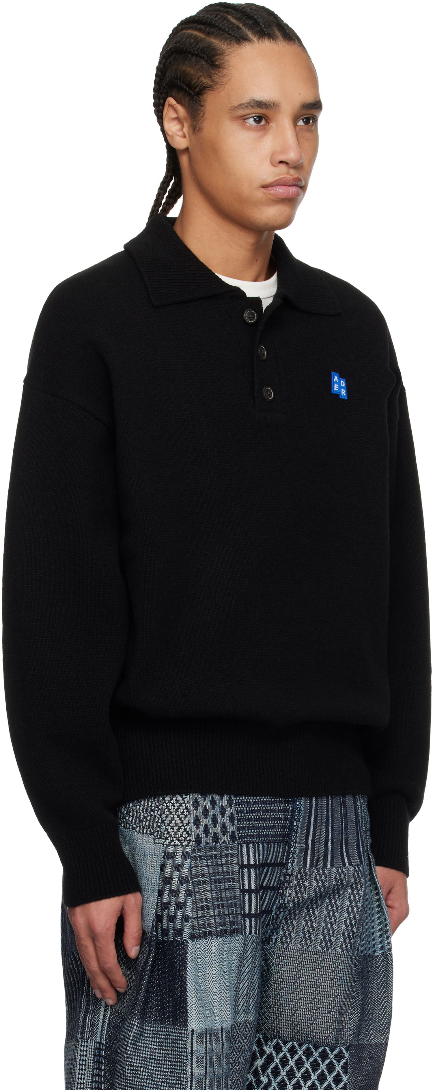 Villapaita ADER ERROR ADER error Significant TRS Tag Knit Polo Musta | BO42FYKT0102BK, 1