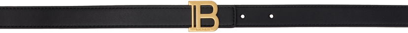 Vyöt Balmain Balmain Thin Calfskin B Belt Musta | EN1WJ000LVTL