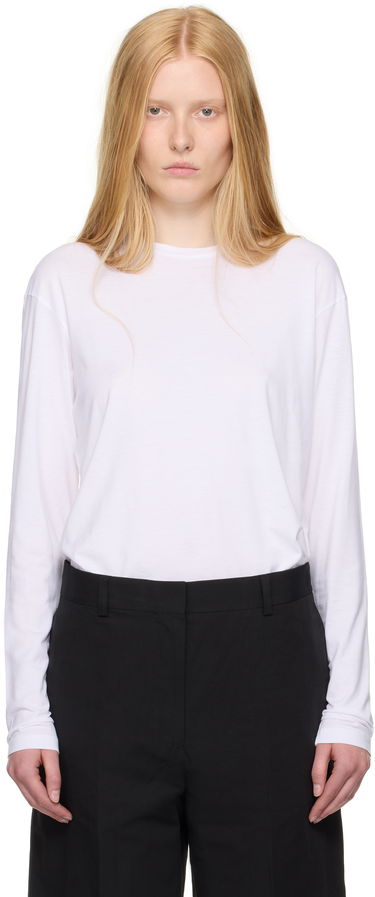 T-paita TOTEME TOTEME Classic Long Sleeve T-Shirt Valkoinen | 253-WRT0588-FB0419, 0