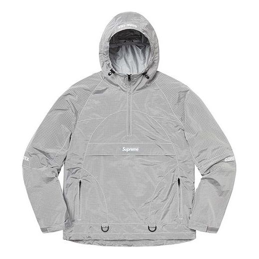 Tuulitakki Supreme Contrast Stitch Anorak by Supreme Harmaa | SUP-FW19-772