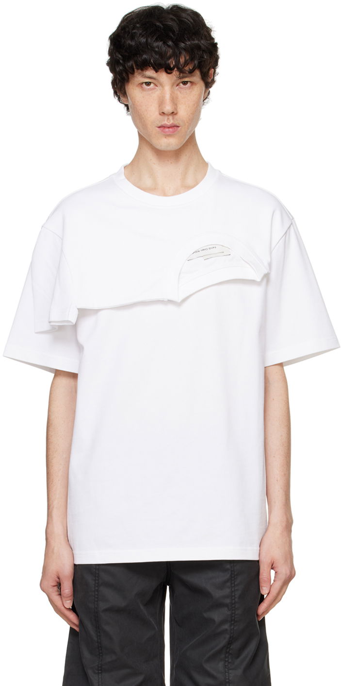 T-paita Feng Chen Wang Feng Chen Wang Double Collar T-Shirt Valkoinen | FF12TSH715W