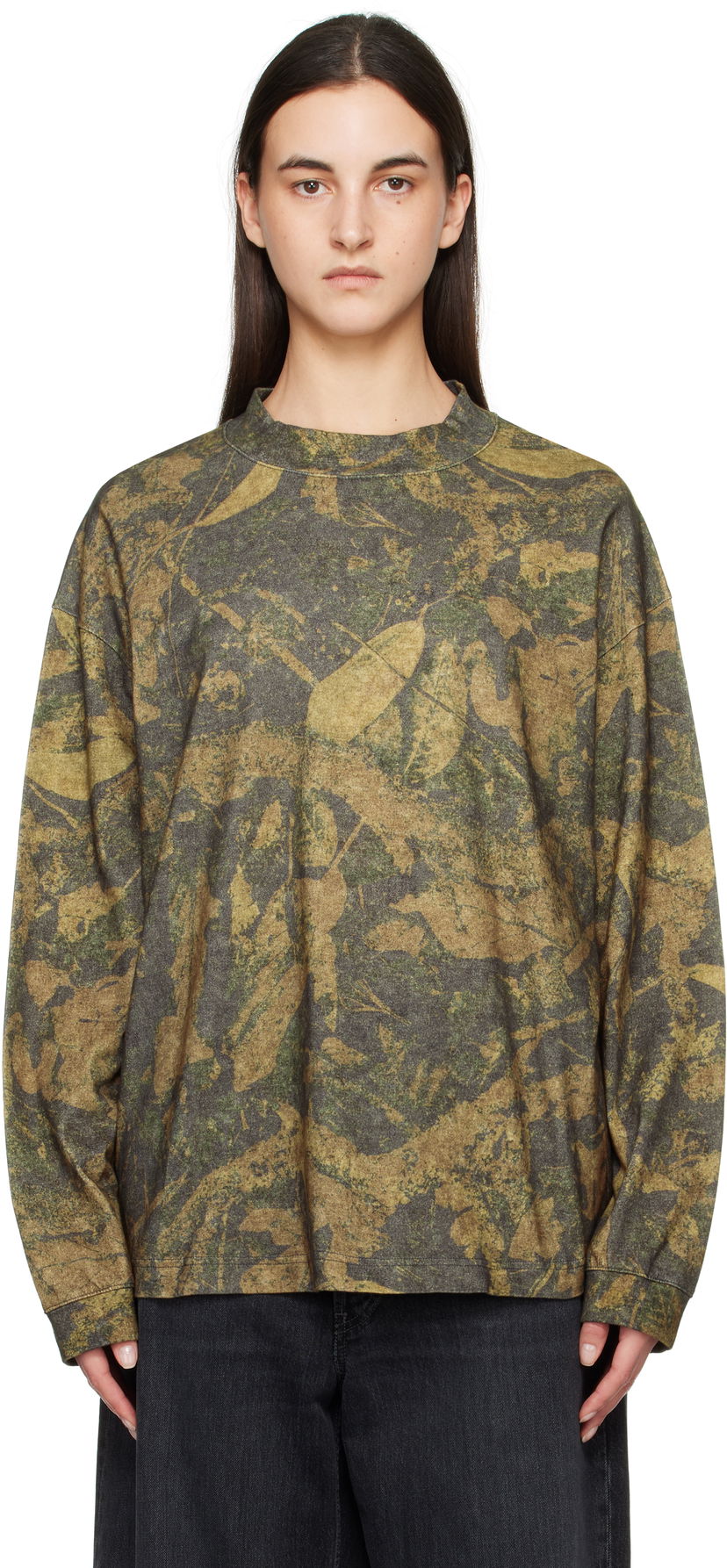 T-paita Acne Studios Acne Studios Camo Crew Neck T-shirt Vihreä | CL0317-