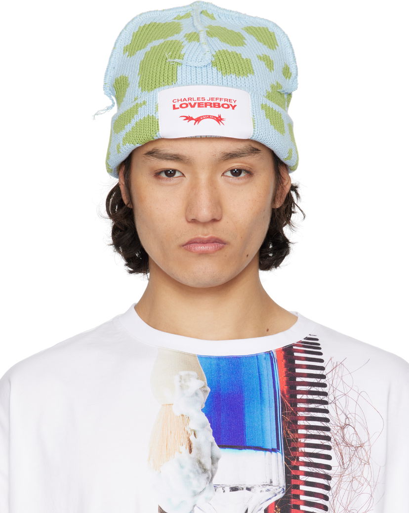 Pipo Charles Jeffrey Loverboy Charles Jeffrey LOVERBOY Knit Beanie with Logo Patch Sininen | 54130602