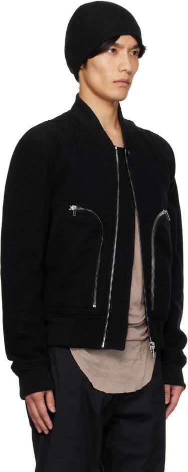 Bomber-takki Rick Owens Rick Owens Bauhaus Flight Jacket Musta | RU02E1749 WBD, 1