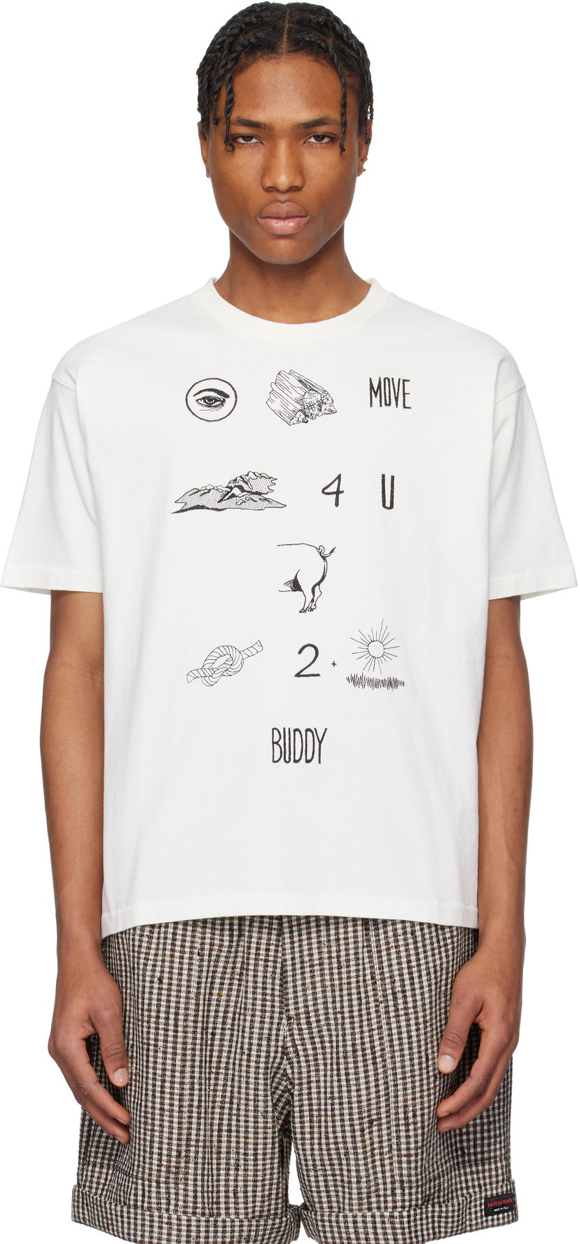 T-paita Bode Bode Rebus Graphic T-Shirt Valkoinen | MRS25CS001