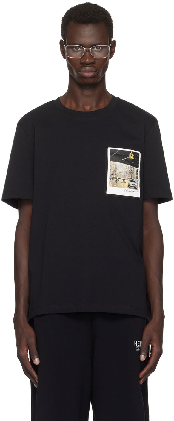 T-paita Helmut Lang Helmut Lang Overpass Postcard Graphic T-Shirt Musta | O06HM514