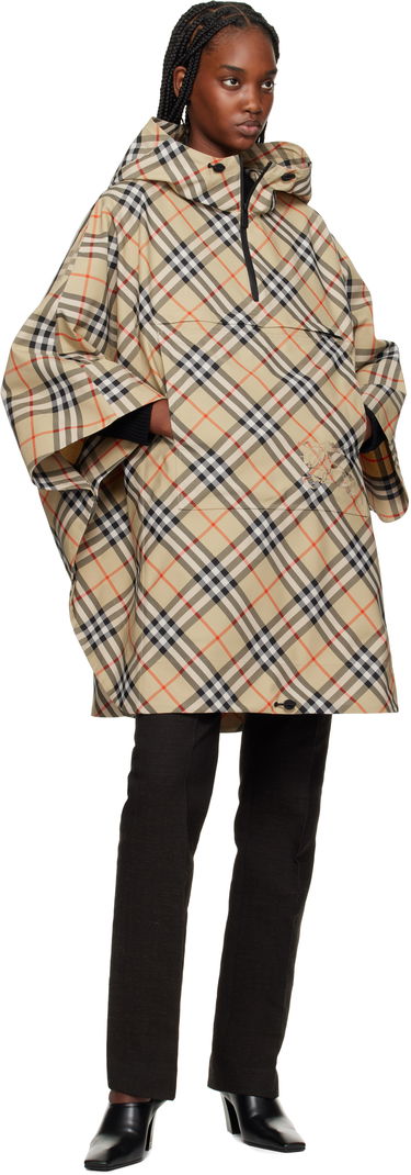 Sadetakki Burberry Burberry Packaway Check Twill Cape Jacket Beige | 8105325, 3