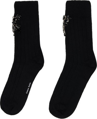 Sukat Simone Rocha Simone Rocha Embellished Rose Ankle Socks Musta | SOCK66B 0634, 1