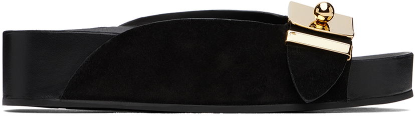 Sukat LANVIN Lanvin Tinkle Suede Platform Sandals Musta | FW-CSML00-SUED-P24