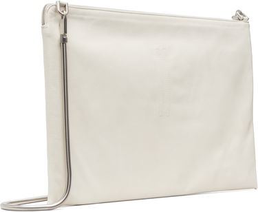 Olkalaukku Rick Owens Concordians Leather Pouch with Silver-tone Chain Strap Valkoinen | RR02E1417 LBHH, 2