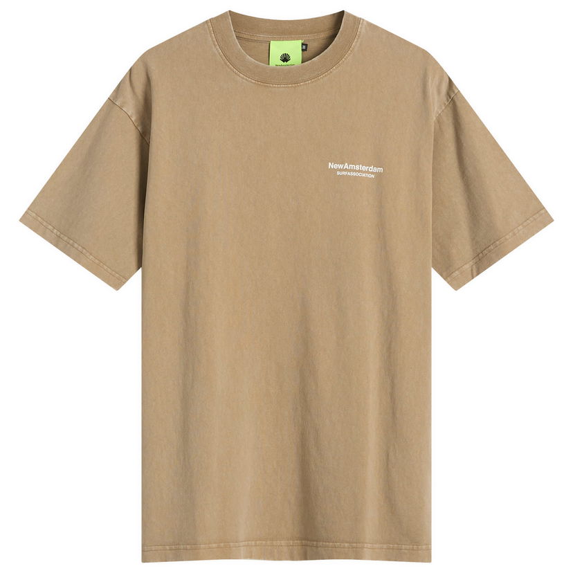 T-paita New Amsterdam Surf Association Surf Association Seal Logo T-Shirt, Size Large Ruskea | 2501096002