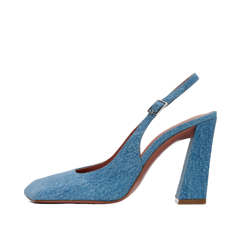 Tennarit ja kengät Amina Muaddi Sling Suede Heels Sininen | CHARLOTTE SLING BLOCK PRINTED