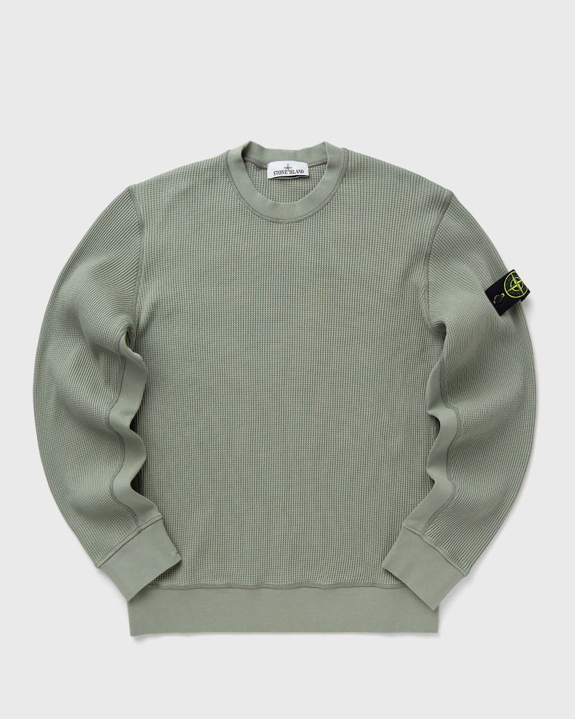Huppari Stone Island Stone Island Waffle Fleece Crewneck Sweatshirt Vihreä | K1S156100008S0044.V0055