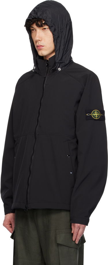 Tuulitakki Stone Island Stone Island Light Soft Shell Jacket Musta | K1S15 4100010 S0A22, 3