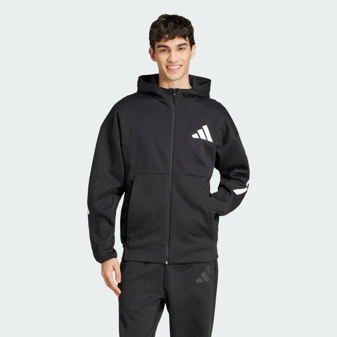 Huppari adidas Performance Z.N.E. Full-Zip Hooded Jacket Musta | JD5984, 0
