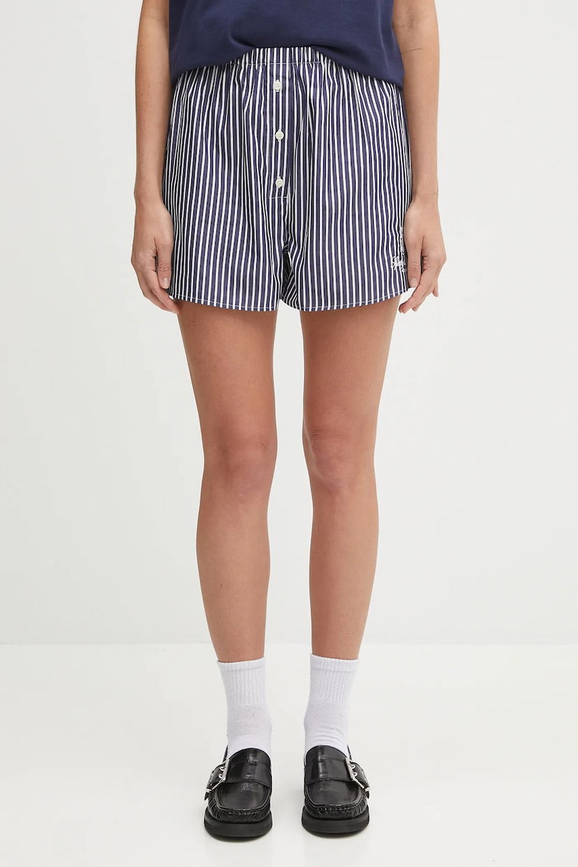 Shortsit Sporty & Rich Sporty & Rich Vendome Mini High Waist Shorts Tummansininen | SH035602231ST02
