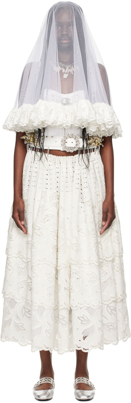 Mekko Chopova Lowena Chopova Lowena Beaded Carabiner Maxi Dress Valkoinen | W6326