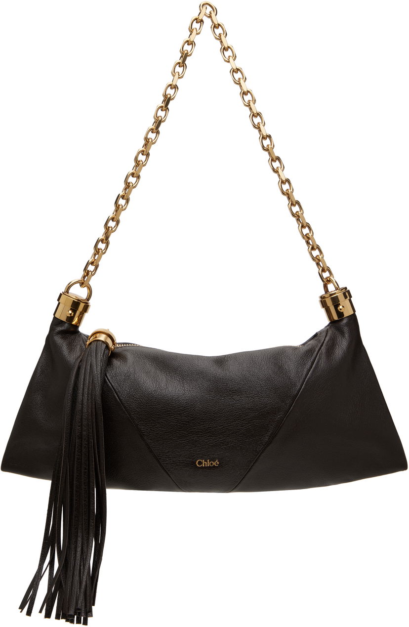 Käsilaukku CHLOÉ Chloe Small 'Foulard' Shoulder Bag with Tassel Ruskea | CHC25SS447O37