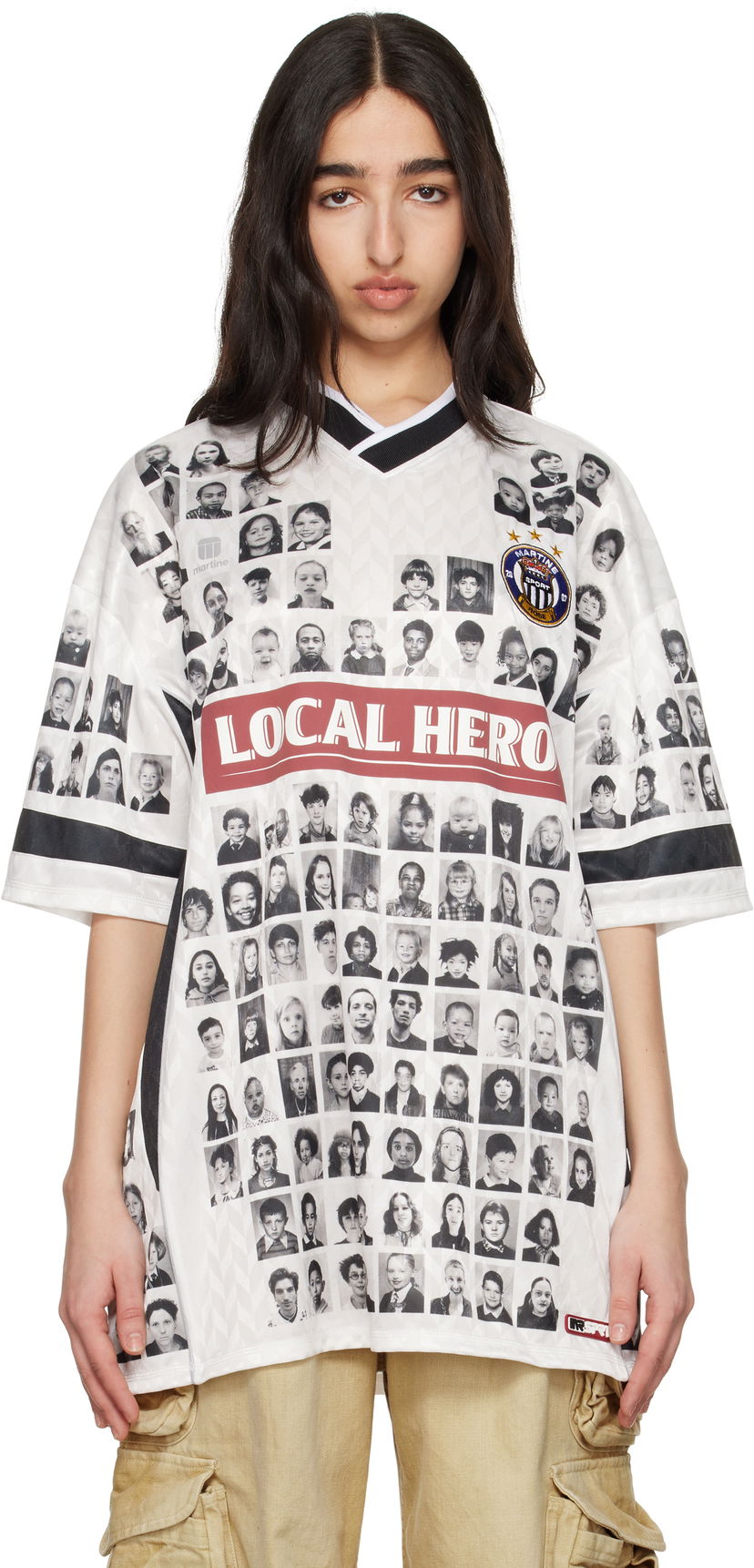 Jersey Martine Rose Martine Rose Printed Football T-Shirt Valkoinen | 179JT07021