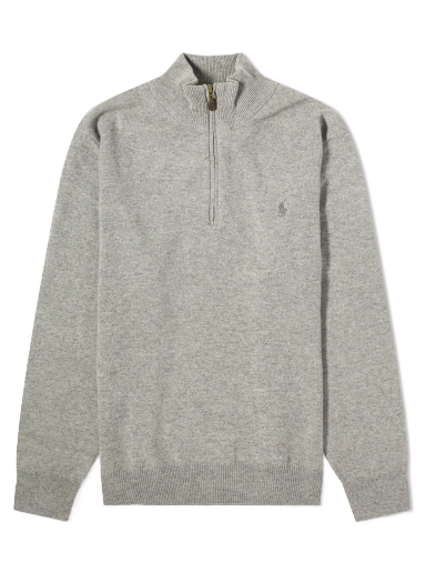 Villapaita Polo by Ralph Lauren Lambswool Half Zip Crewneck Harmaa | 710876756009
