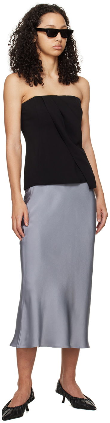 Tankkitoppi Anine Bing Draped Bandeau Top Musta | A-07-9820-000, 3
