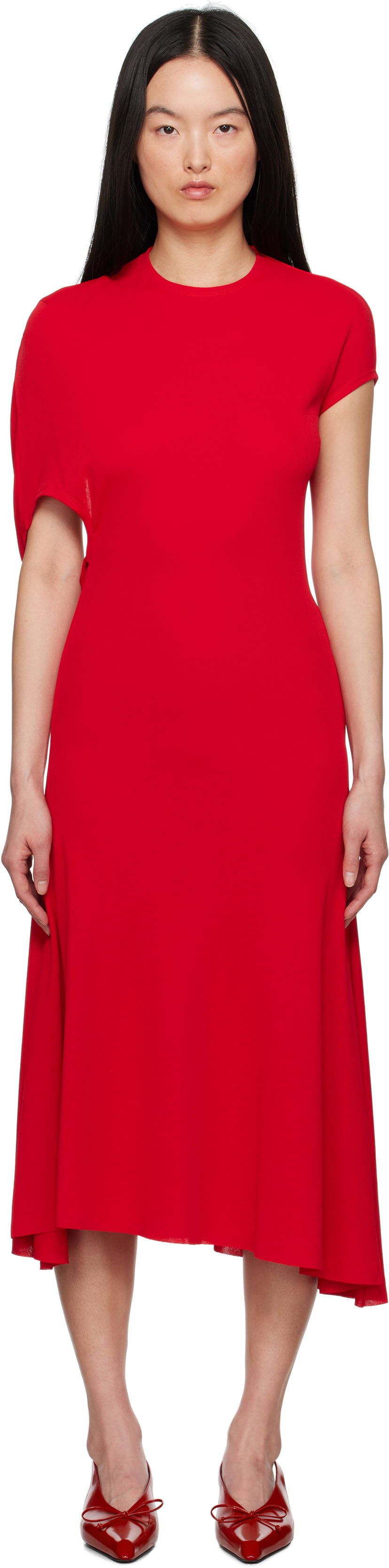 Mekko Jacquemus Jacquemus La Croisière 'The Salerno' Midi Dress Punainen | 24H243DR193-1026