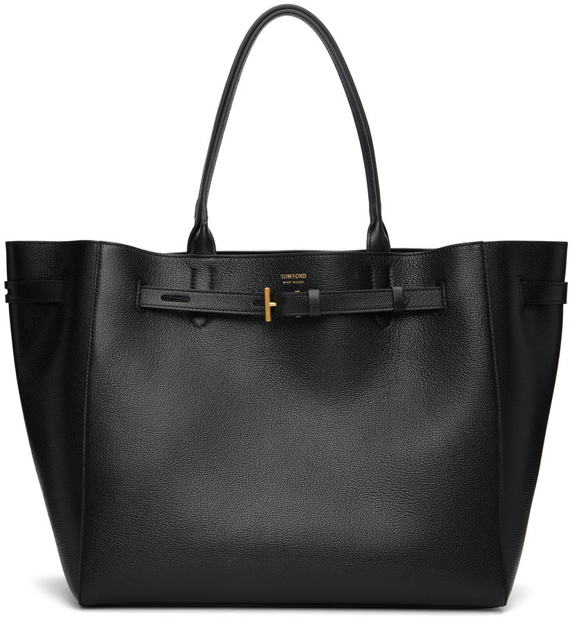 Kangaskassi Tom Ford Tom Ford Grain Leather Large Tote Musta | L1823-LCL429X