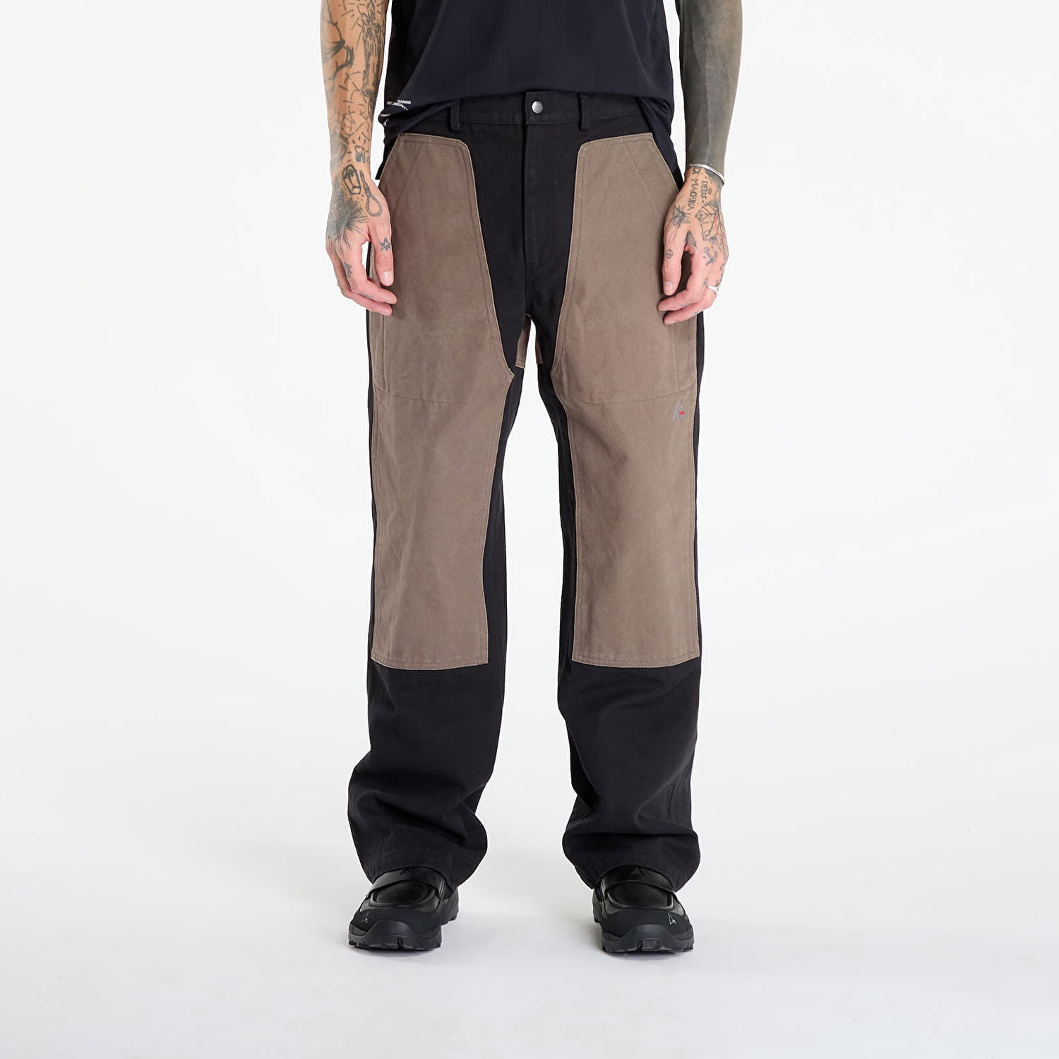 Housut ROA Fomes Double Knee Washed Canvas Pant Ruskea | RBMW0526FA346 BLK0028, 0