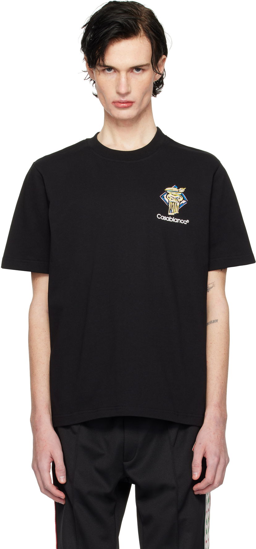 T-paita Casablanca Diamond Column Graphic T-Shirt Musta | MPS25-JTS-001-06