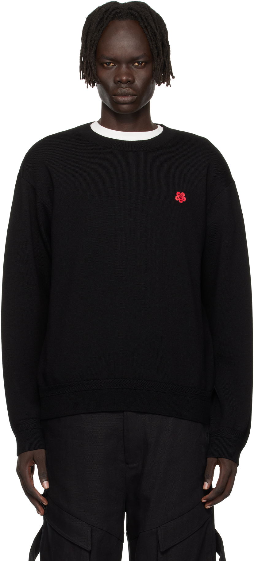 Villapaita KENZO Kenzo Paris 'Boke Flower' Crewneck Sweater Musta | FF65PU7593LB