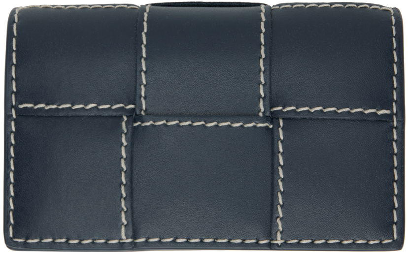 Lompakko Bottega Veneta Navy Cassette Business Card Case Wallet Tummansininen | 679849 V39K2 3330