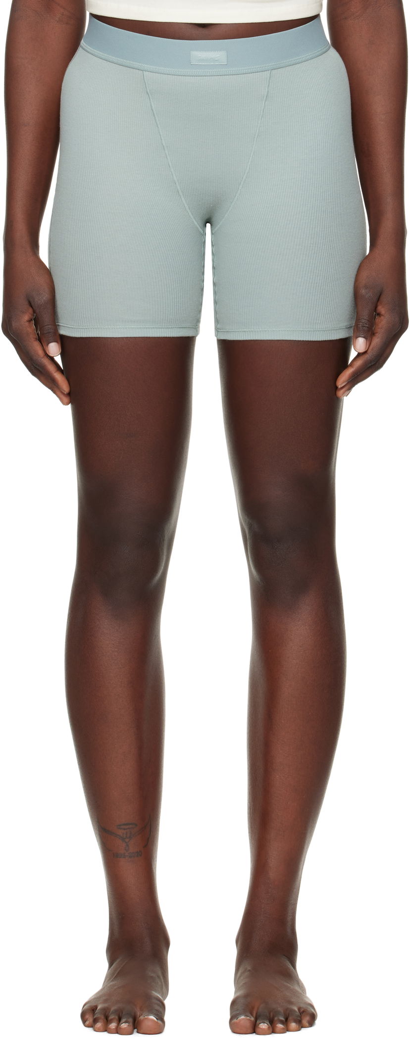 Body SKIMS Ribbed Boxer Shorts Vihreä | BO-BOX-5595W
