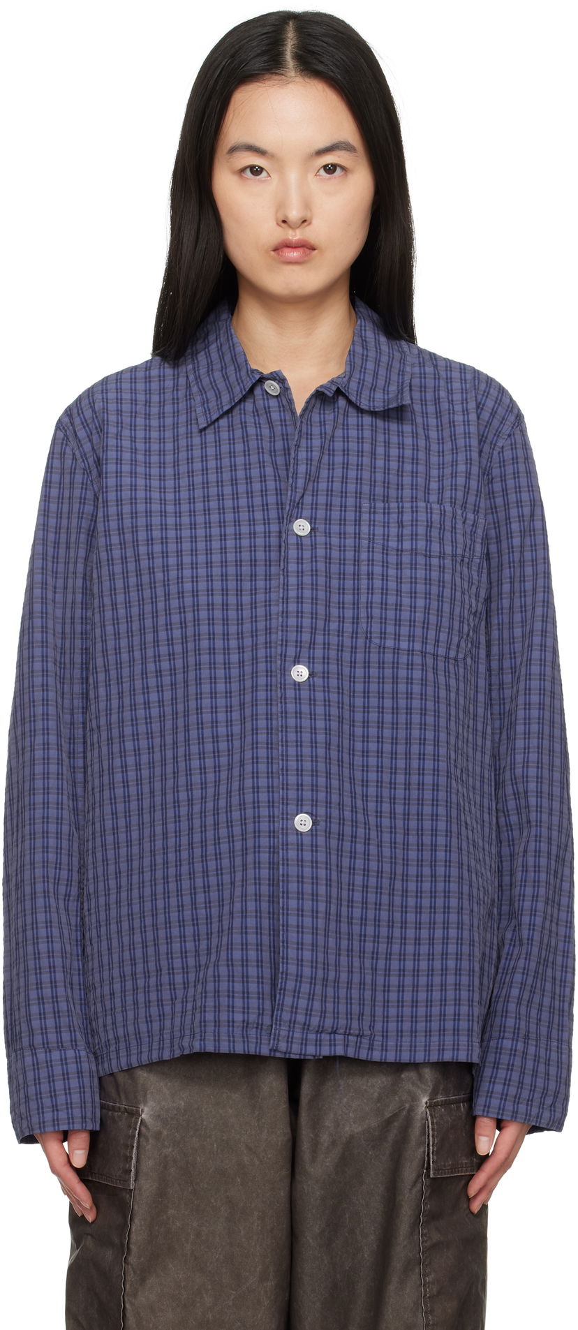 Paita OUR LEGACY Our Legacy Box Check Shirt Violetti | M2252BK
