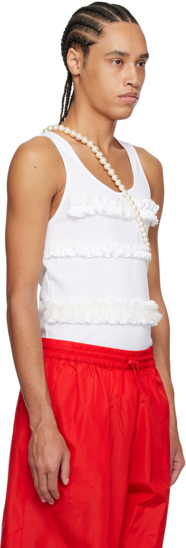 Tankkitoppi Simone Rocha Simone Rocha Ruffle Frill Tank Top Valkoinen | 5324F 0553, 1