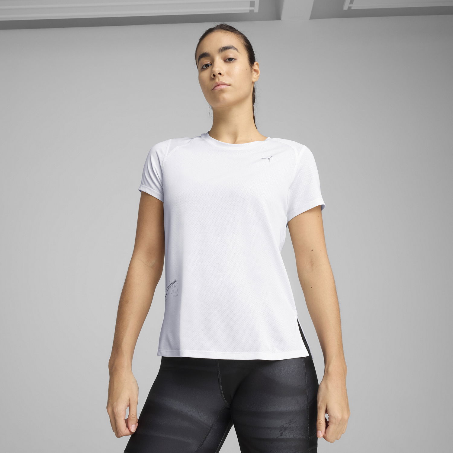 T-paita Puma Run Graphic Mesh Tee Valkoinen | 526659_02, 0