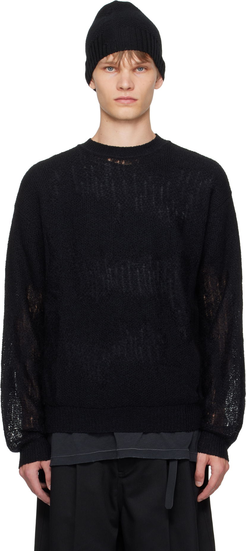 Villapaita Ann Demeulemeester Ann Demeulemeester Kamillo Oversize Sweater Musta | B0013187-KN070-099