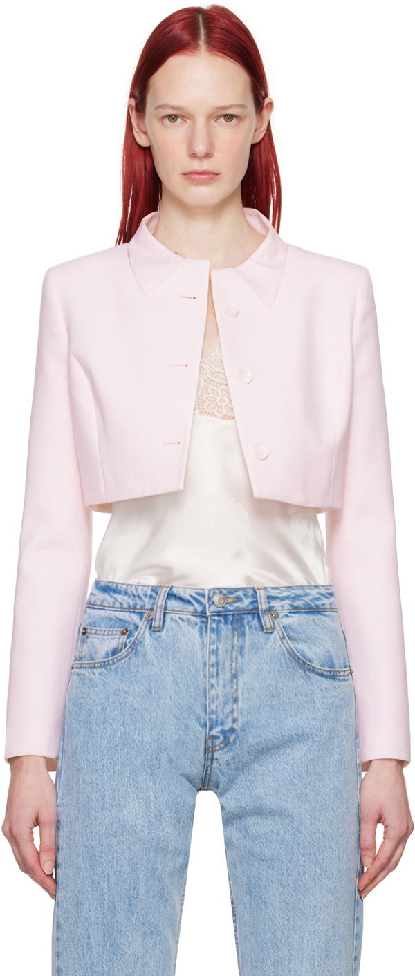 Takki Coperni Coperni Cropped Jacket Vaaleanpunainen | COPV33BIS834