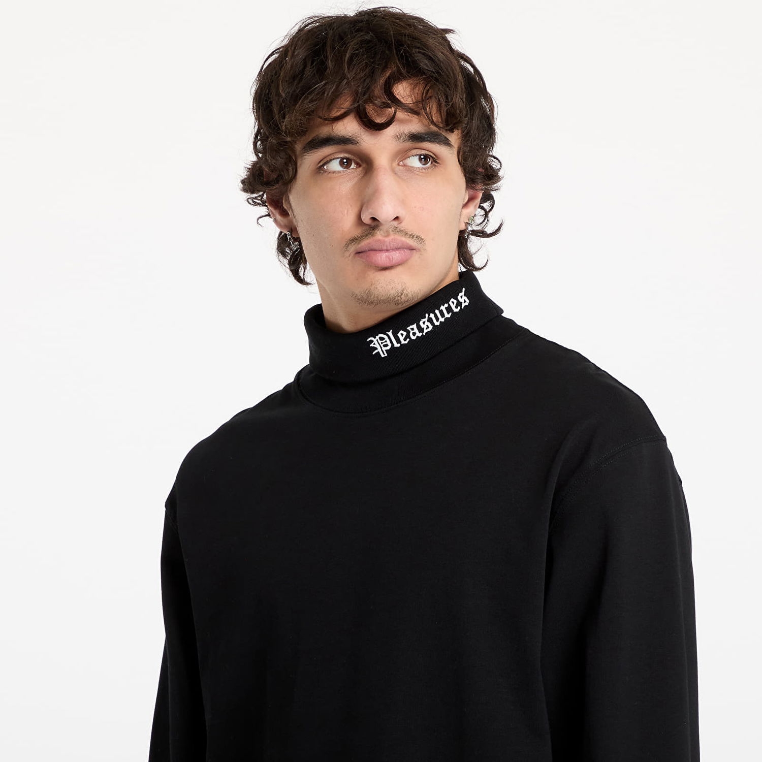 T-paita Pleasures Turtleneck T-Shirt Musta | P24W026 BLACK, 1