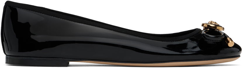 Kengänhoito Versace Versace Opera Bow Patent Ballerina Flats Musta | 1017834_1A11949_1B00V