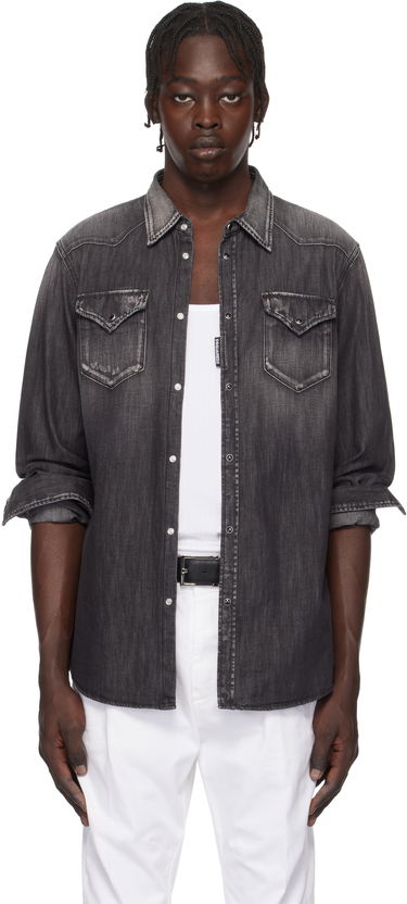 Paita DSQUARED2 Dsquared2 Classic Western Denim Shirt Harmaa | S74DM0848_S30826, 0