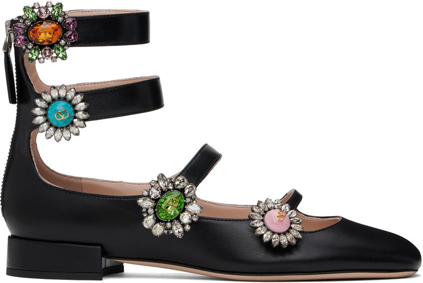 Tennarit ja kengät Valentino Valentino Garavani Preshoes Ballerinas with Crystal Embellishments Musta | 6W2S0LL9DHS