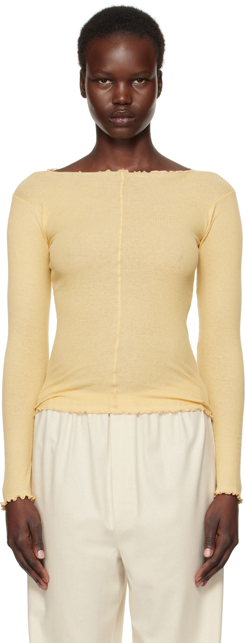 Tankkitoppi Baserange Pama Long Sleeve T-Shirt Keltainen | TTPAL-RB-SP25