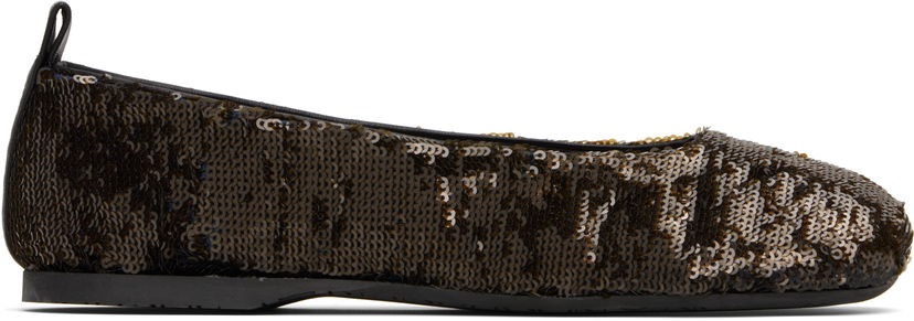 Vaatteet JW Anderson JW Anderson All-Over Sequin Ballerina Flats Ruskea | BL0034-FA0424