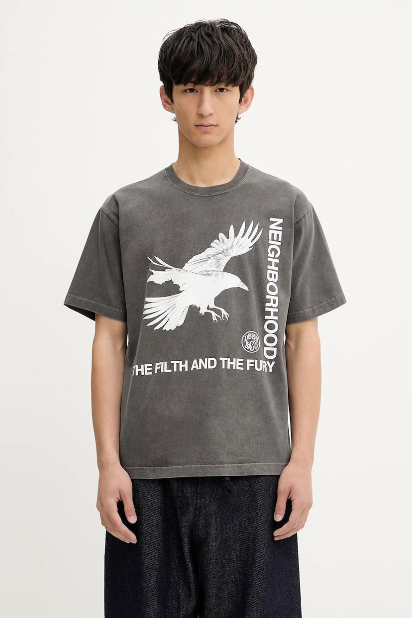 T-paita Neighborhood NEIGHBORHOOD NH . TEE SS-5 Graphic Print T-Shirt Harmaa | 251PCNH.ST05