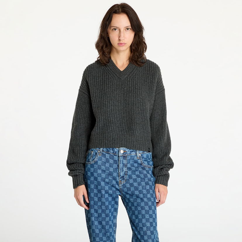 Villapaita CALVIN KLEIN Chunky V-Neck Sweater Gray Harmaa | J20J224635 P4O